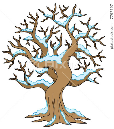 Hollow tree with snow Hollow tree with snow 7797597