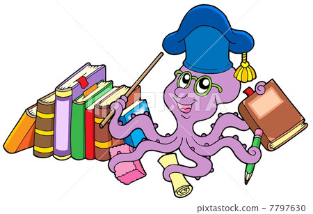 Octopus teacher with books Octopus teacher with books 7797630