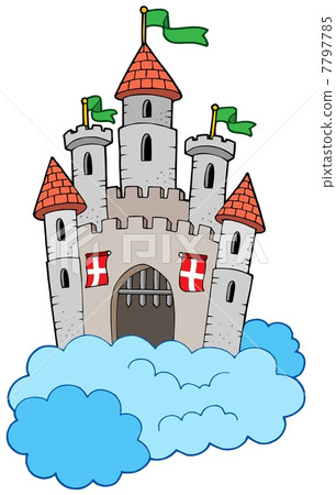 Medieval castle on clouds Medieval castle on clouds 7797785