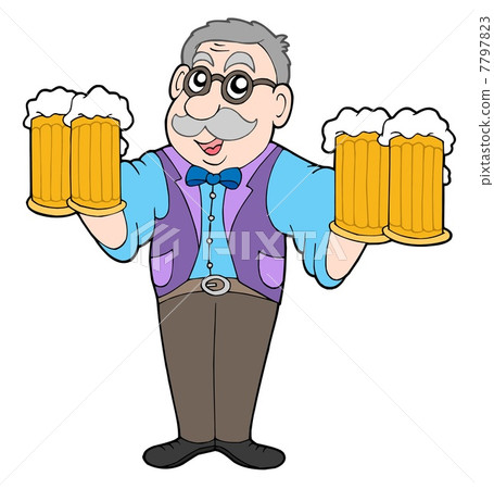 Innkeeper with beers Innkeeper with beers 7797823