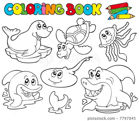 Coloring book with marine animals 1 Coloring book with marine animals 1 7797845