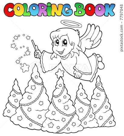 Coloring book angel theme image 2 Coloring book angel theme image 2 7797848