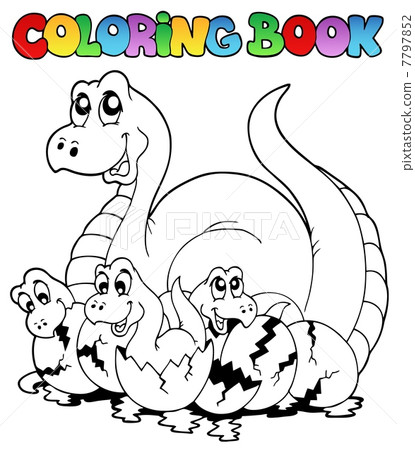 Coloring book with young dinosaurs Coloring book with young dinosaurs 7797852