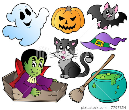 Halloween cute cartoons set 1 7797854
