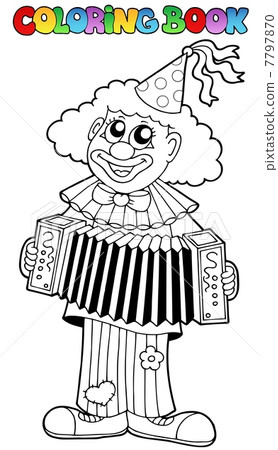 Coloring book with happy clown 1 Coloring book with happy clown 1 7797870