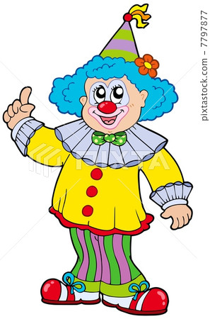 Funny smiling clown 7797877