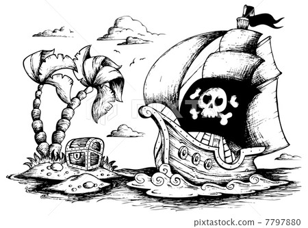Drawing of pirate ship 1 Drawing of pirate ship 1 7797880