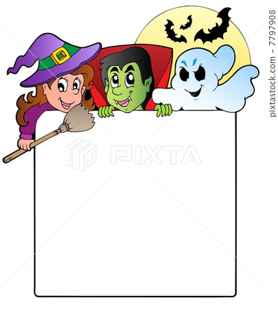 Frame with Halloween characters 1 Frame with Halloween characters 1 7797908