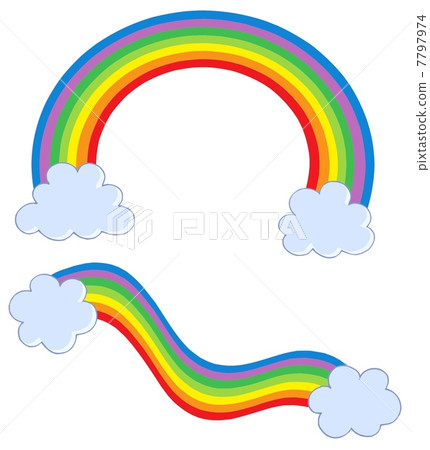 Rainbows with clouds 7797974