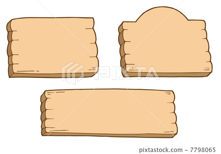 Three wooden signs Three wooden signs 7798065
