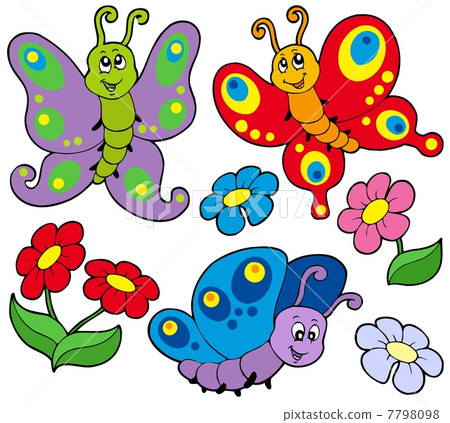 Various cute butterflies 7798098