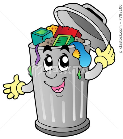 Cartoon trash can 7798100