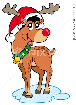 Reindeer in Christmas hat Reindeer in Christmas hat 7798114