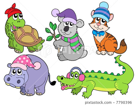 Animals in winter clothes collection 1 Animals in winter clothes collection 1 7798396