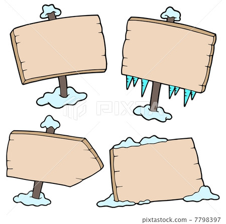 Winter wooden signs Winter wooden signs 7798397
