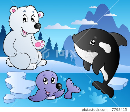 Winter scene with various animals 3 Winter scene with various animals 3 7798415