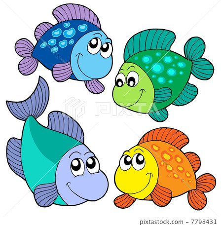 Cute fishes set 7798431