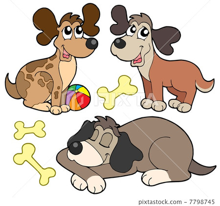 Cute dogs collection - Stock Illustration [7798745] - PIXTA