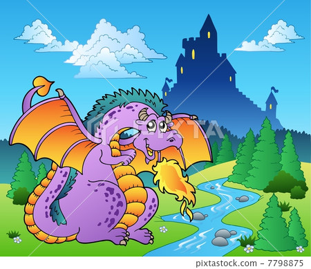 Fairy tale image with dragon 2 Fairy tale image with dragon 2 7798875