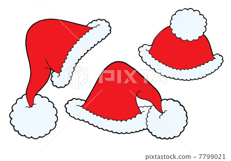 Various Christmas caps vector illustration 7799021