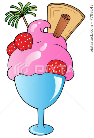 Cartoon ice cream bowl Cartoon ice cream bowl 7799145
