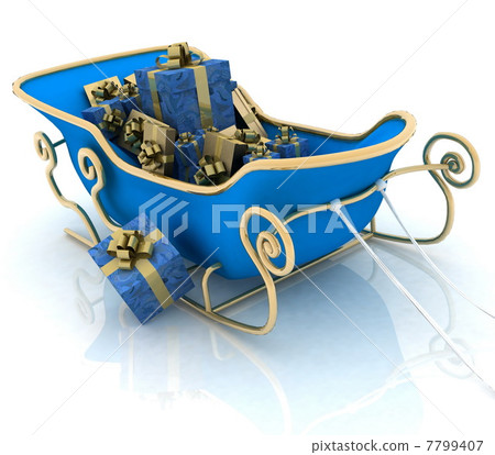Christmas Santa sledge with gifts 7799407