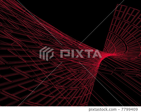 Abstract architectural 3D construction 7799409
