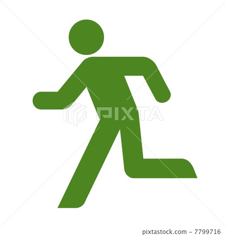 Emergency exit person mark 7799716