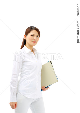 A woman with a file A woman with a file 7800656