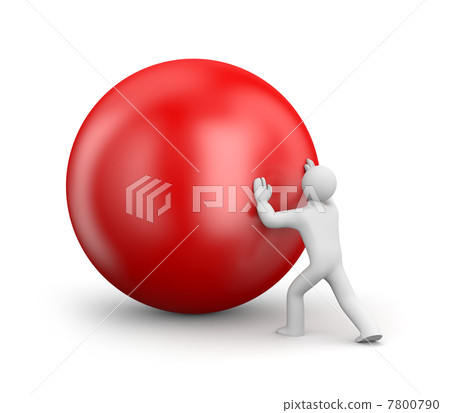 Person push ball Person push ball 7800790