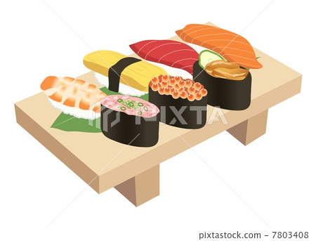 Sushi in sushi Geta 7803408