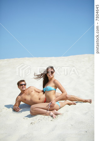 Couple on sand Couple on sand 7804645
