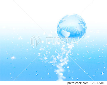 地球生態圖像水濺和水的地球 7806501