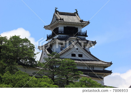 高知城堡城堡塔在夏天 7806933