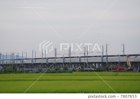 Shinkansen elevated construction 7807653