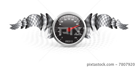 Racing emblem with speedometer 7807920