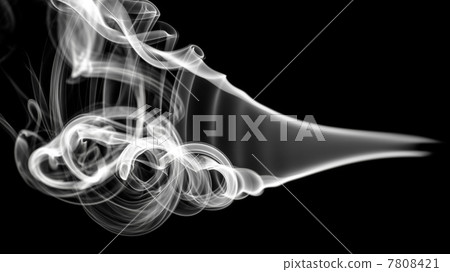 White abstract smoke pattern and curves 7808421