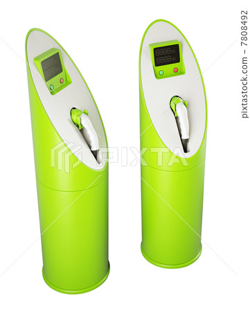 Eco transportation: group of charging stations Eco transportation: group of charging stations 7808492
