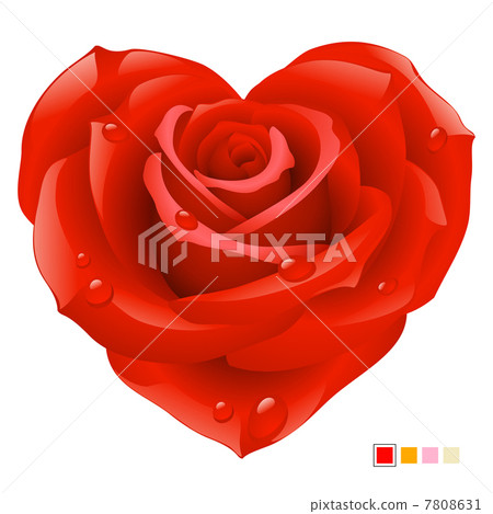 Red rose in the shape of heart 7808631