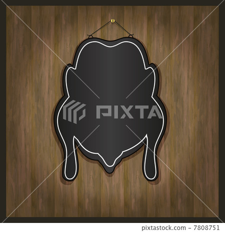 vector blackboard chicken restaurant menu card  7808751