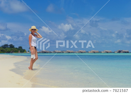 happy woman enjoy summer time happy woman enjoy summer time 7821587
