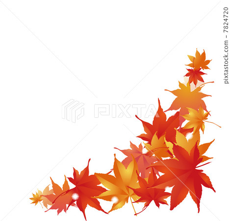 Autumn leaves Maple autumn frame - Stock Illustration [7824720] - PIXTA