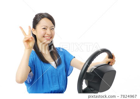 A girl holding a handle 7824967