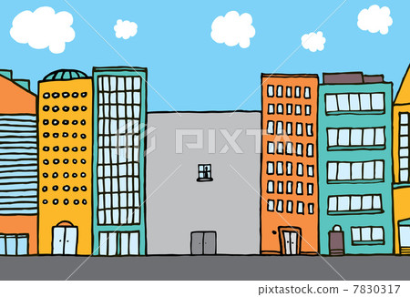 Lonely building in the city 7830317