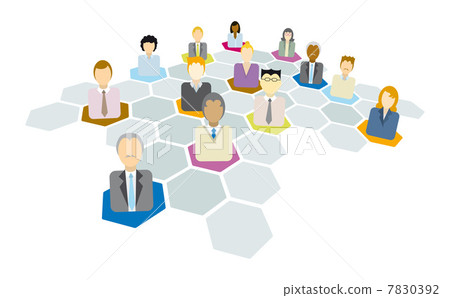 Business network of man and women 7830392