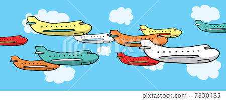 Many planes flying together Many planes flying together 7830485