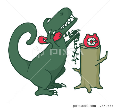 Dinosaur talking on the phone 7830555