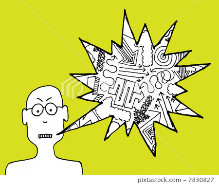 Angry cartoon man complaining Angry cartoon man complaining 7830827