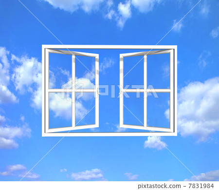 A blue sky visible from the window 7831984