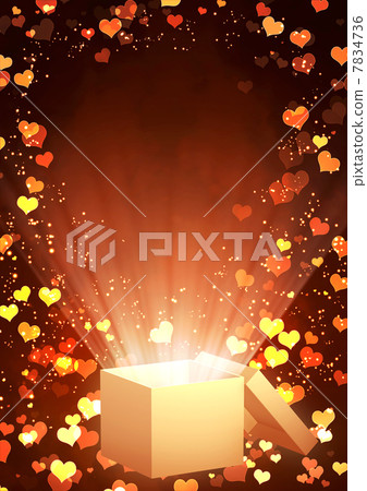 Valentine background with magic box - Stock Illustration [7834736] - PIXTA
